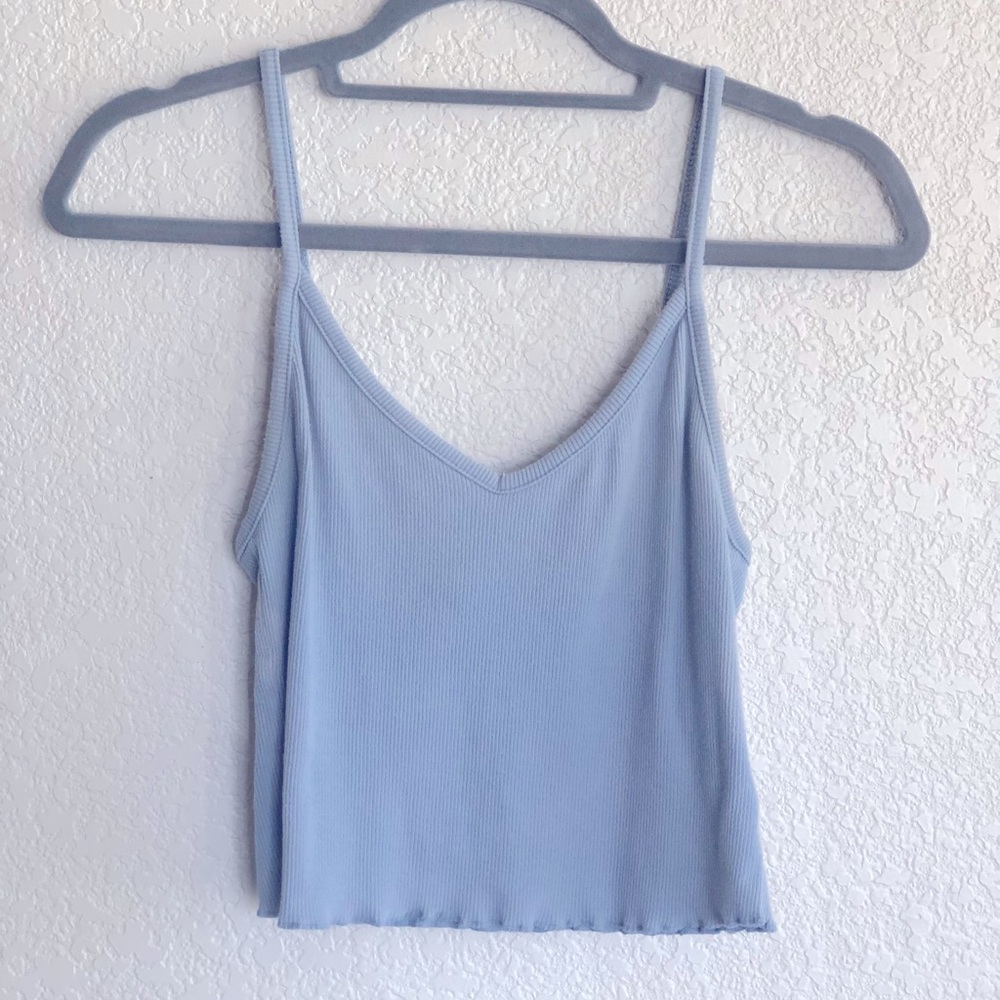 Pacsun Basics light blue v-neck tank top